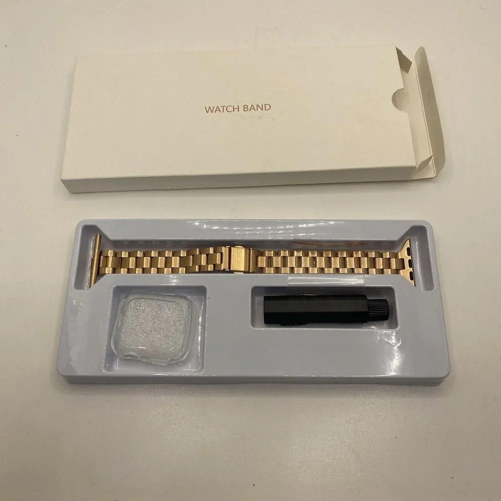 OMIU Thin Band Compatible with Apple Watch 40-49mm Stainless Steel Rose Gold